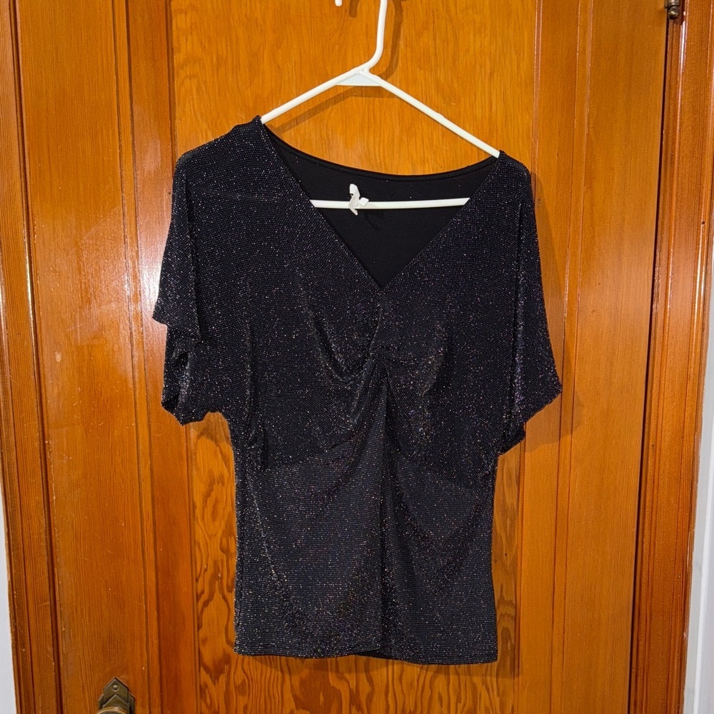 Maurices Black Sparkle Blouse